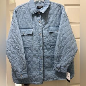 NWT Coffee Shop Quilted Shirt Jacket